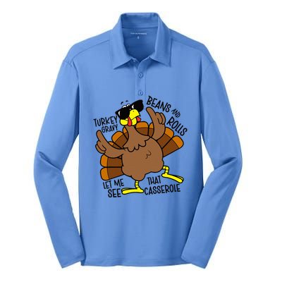 Turkey Gravy Beans And Rolls Let Me See That Casserole Silk Touch Performance Long Sleeve Polo