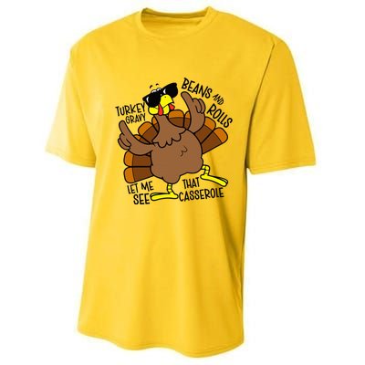 Turkey Gravy Beans And Rolls Let Me See That Casserole Performance Sprint T-Shirt