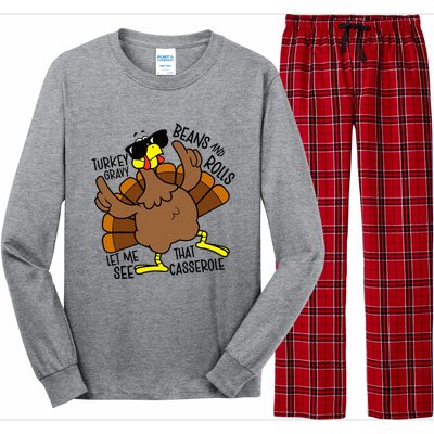 Turkey Gravy Beans And Rolls Let Me See That Casserole Long Sleeve Pajama Set