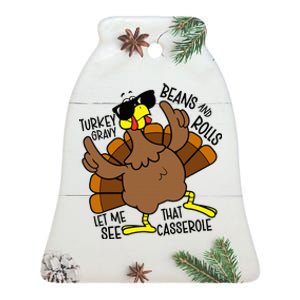 Turkey Gravy Beans And Rolls Let Me See That Casserole Ceramic Bell Ornament