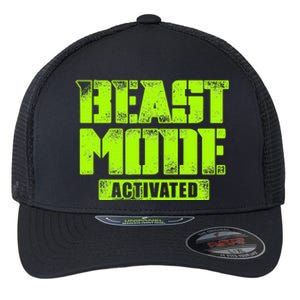 Trendy Graphic Beast Mode Activated Flexfit Unipanel Trucker Cap