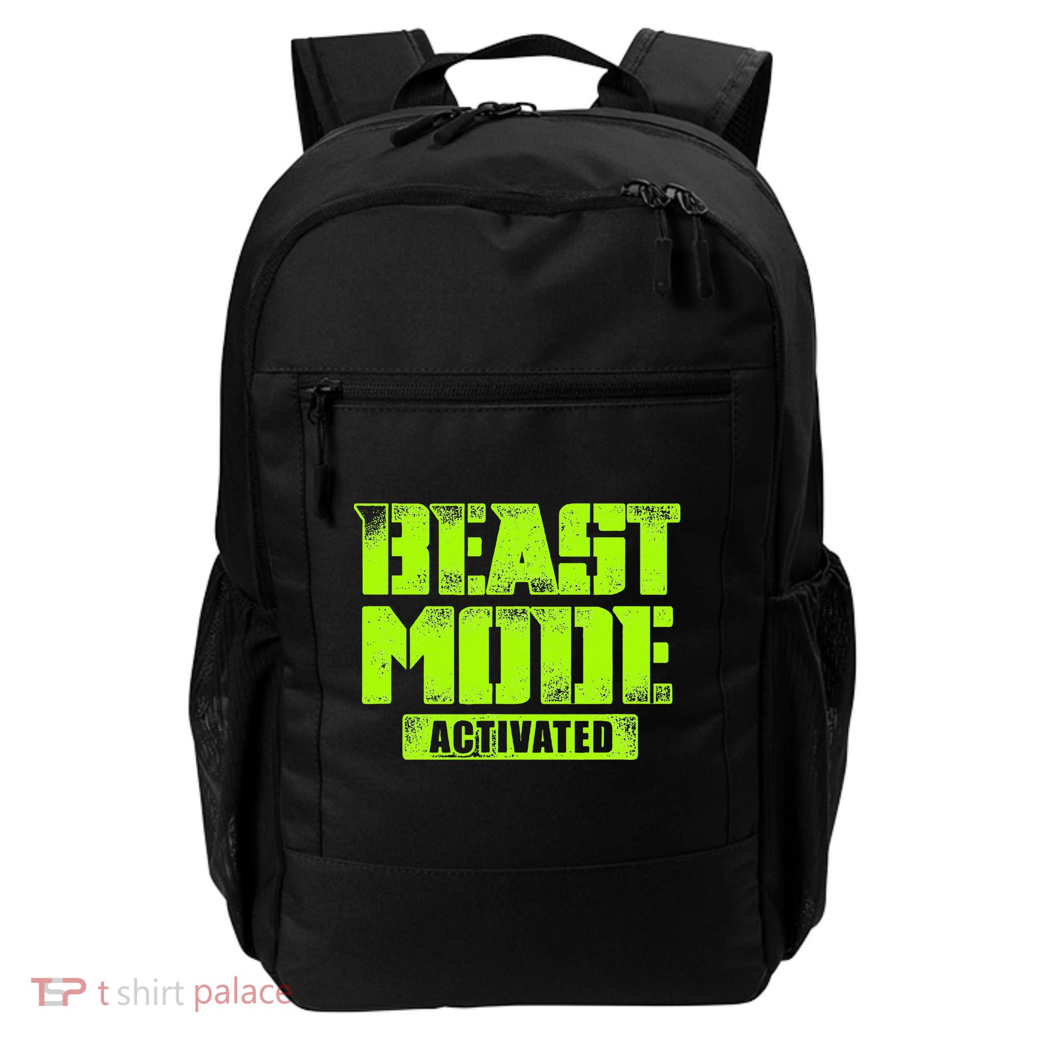 Trendy Graphic Beast Mode Activated Daily Commute Backpack