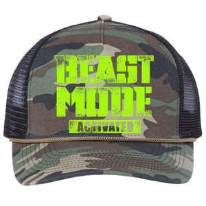 Trendy Graphic Beast Mode Activated Retro Rope Trucker Hat Cap