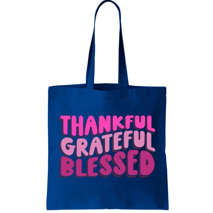 Thankful Grateful Blessed Cool Gift Tote Bag