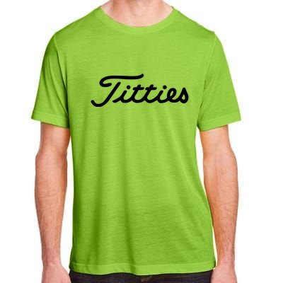 Titties Golf Bachelor Party Funny Golfing Gift Parody Adult ChromaSoft Performance T-Shirt