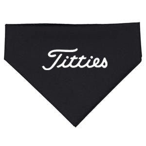 Titties Golf Bachelor Party Funny Golfing Gift Parody USA-Made Doggie Bandana