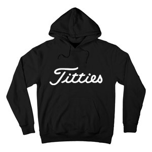 Titties Golf Bachelor Party Funny Golfing Gift Parody Hoodie