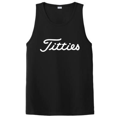 Titties Golf Bachelor Party Funny Golfing Gift Parody PosiCharge Competitor Tank