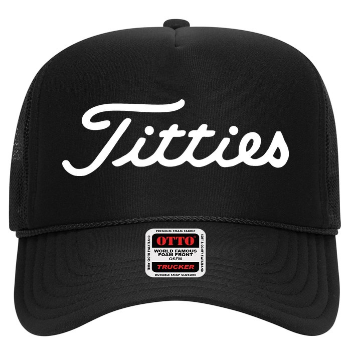 Titties Golf Bachelor Party Funny Golfing Gift Parody Trucker Hat