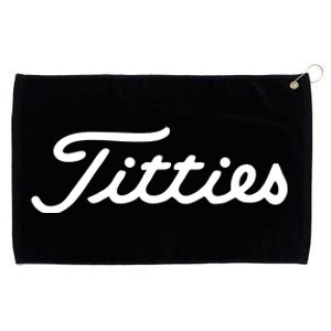 Titties Golf Bachelor Party Funny Golfing Gift Parody Grommeted Golf Towel