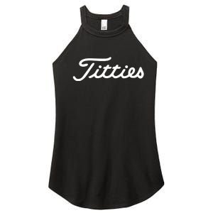 Titties Golf Bachelor Party Funny Golfing Gift Parody Women's Perfect Tri Rocker Tank