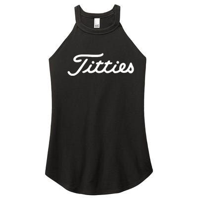 Titties Golf Bachelor Party Funny Golfing Gift Parody Women’s Perfect Tri Rocker Tank