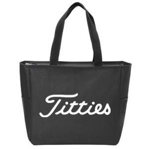 Titties Golf Bachelor Party Funny Golfing Gift Parody Zip Tote Bag