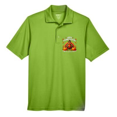 Thankful Grateful Blessed Happy Thanksgiving Turkey Women Gift Men's Origin Performance Pique Polo