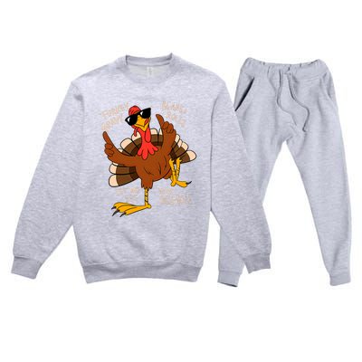 Turkey Gravy Beans And Rolls Casserole Funny Thanksgiving Premium Crewneck Sweatsuit Set