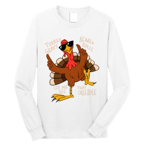 Turkey Gravy Beans And Rolls Casserole Funny Thanksgiving Long Sleeve Shirt