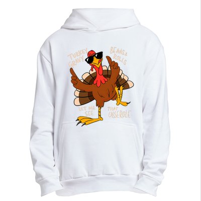 Turkey Gravy Beans And Rolls Casserole Funny Thanksgiving Urban Pullover Hoodie