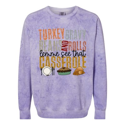 Turkey Gravy Beans And Rolls Gift Colorblast Crewneck Sweatshirt