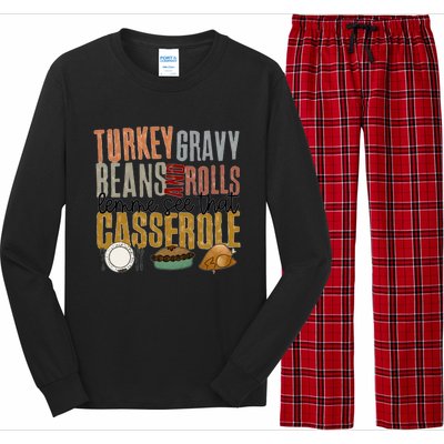 Turkey Gravy Beans And Rolls Gift Long Sleeve Pajama Set