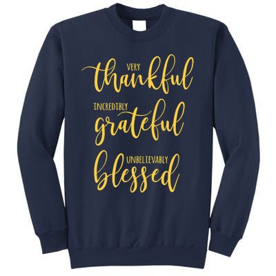 Thankful Grateful Blessed Leopard Pumpkin Fall Thanksgiving Sweatshirt