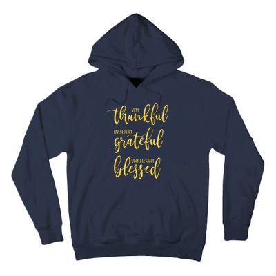 Thankful Grateful Blessed Leopard Pumpkin Fall Thanksgiving Tall Hoodie