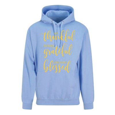 Thankful Grateful Blessed Leopard Pumpkin Fall Thanksgiving Unisex Surf Hoodie