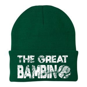 The Great Bambino Simple Baseball Legend Design Distressed Knit Cap Winter Beanie