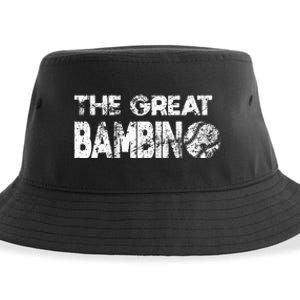 The Great Bambino Simple Baseball Legend Design Distressed Sustainable Bucket Hat