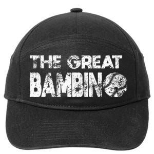 The Great Bambino Simple Baseball Legend Design Distressed 7-Panel Snapback Hat