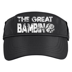 The Great Bambino Simple Baseball Legend Design Distressed Adult Drive Performance Visor