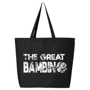 The Great Bambino Simple Baseball Legend Design Distressed 25L Jumbo Tote