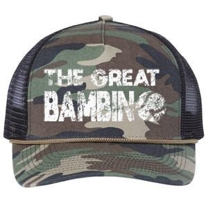 The Great Bambino Simple Baseball Legend Design Distressed Retro Rope Trucker Hat Cap