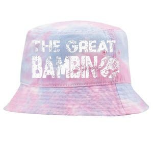 The Great Bambino Simple Baseball Legend Design Distressed Tie-Dyed Bucket Hat