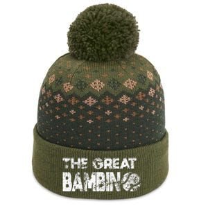 The Great Bambino Simple Baseball Legend Design Distressed The Baniff Cuffed Pom Beanie