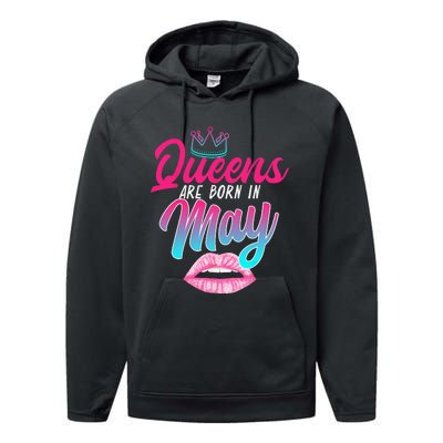 Taurus Gemini Birthday Queens Are Born In May Zodiac Sign Performance Fleece Hoodie