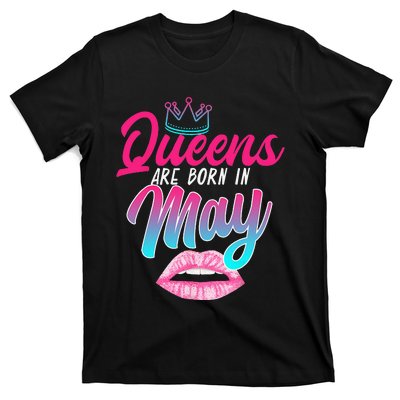 Taurus Gemini Birthday Queens Are Born In May Zodiac Sign T-Shirt