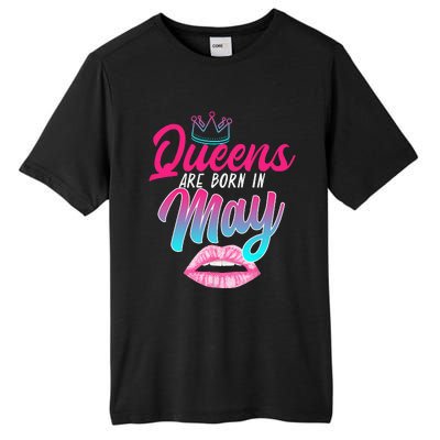 Taurus Gemini Birthday Queens Are Born In May Zodiac Sign Tall Fusion ChromaSoft Performance T-Shirt