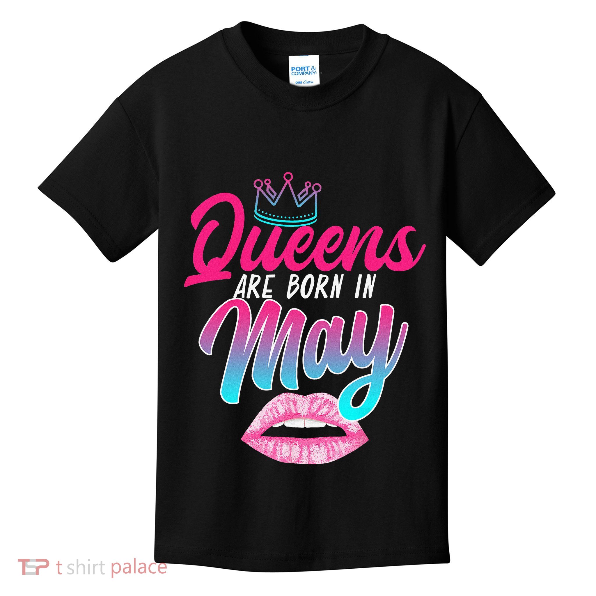Taurus Gemini Birthday Queens Are Born In May Zodiac Sign Kids T-Shirt