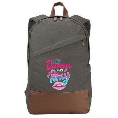 Taurus Gemini Birthday Queens Are Born In May Zodiac Sign Cotton Canvas Backpack