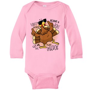 Turkey Gravy Beans And Rolls Let Me See That Casserole Funny Baby Long Sleeve Bodysuit