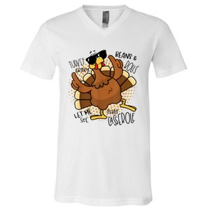 Turkey Gravy Beans And Rolls Let Me See That Casserole Funny V-Neck T-Shirt