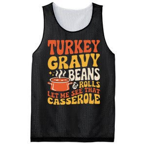 Turkey Gravy Beans And Rolls Funny Autumn Thanksgiving 2024 Mesh Reversible Basketball Jersey Tank