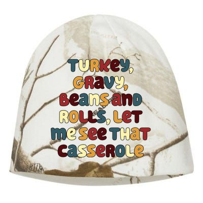 Turkey Gravy Beans And Rolls Let Me See That Casserole Funny Thanksgiving Kati - Camo Knit Beanie