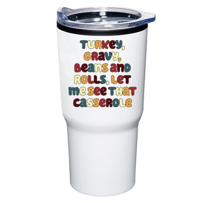 Turkey Gravy Beans And Rolls Let Me See That Casserole Funny Thanksgiving Tumbler
