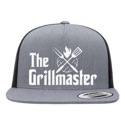 The Grillmaster Bbq Grill & Smoker Barbecue Chef Flat Bill Trucker Hat