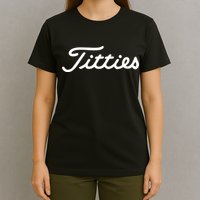 Titties Golf Bachelor Party Funny Golfing Gift Parody T-Shirt