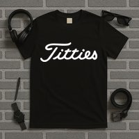 Titties Golf Bachelor Party Funny Golfing Gift Parody T-Shirt