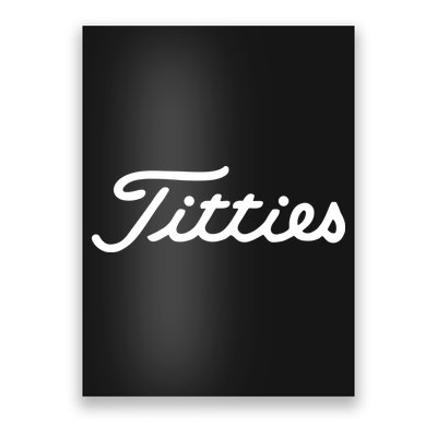 Titties Golf Bachelor Party Funny Golfing Gift Parody Poster