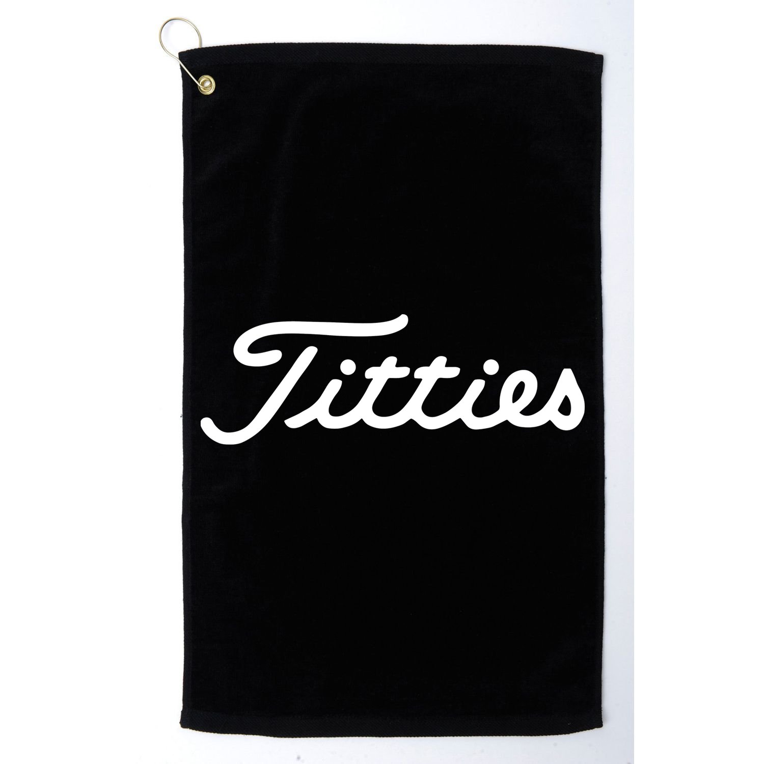 Titties Golf Bachelor Party Funny Golfing Gift Parody Golf Towel