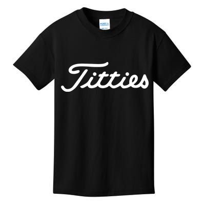 Titties Golf Bachelor Party Funny Golfing Gift Parody Kids T-Shirt